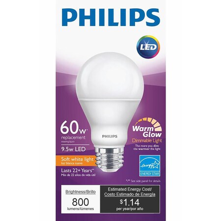Philips Led A19Dim9.5W800L Sw6Pk 479444